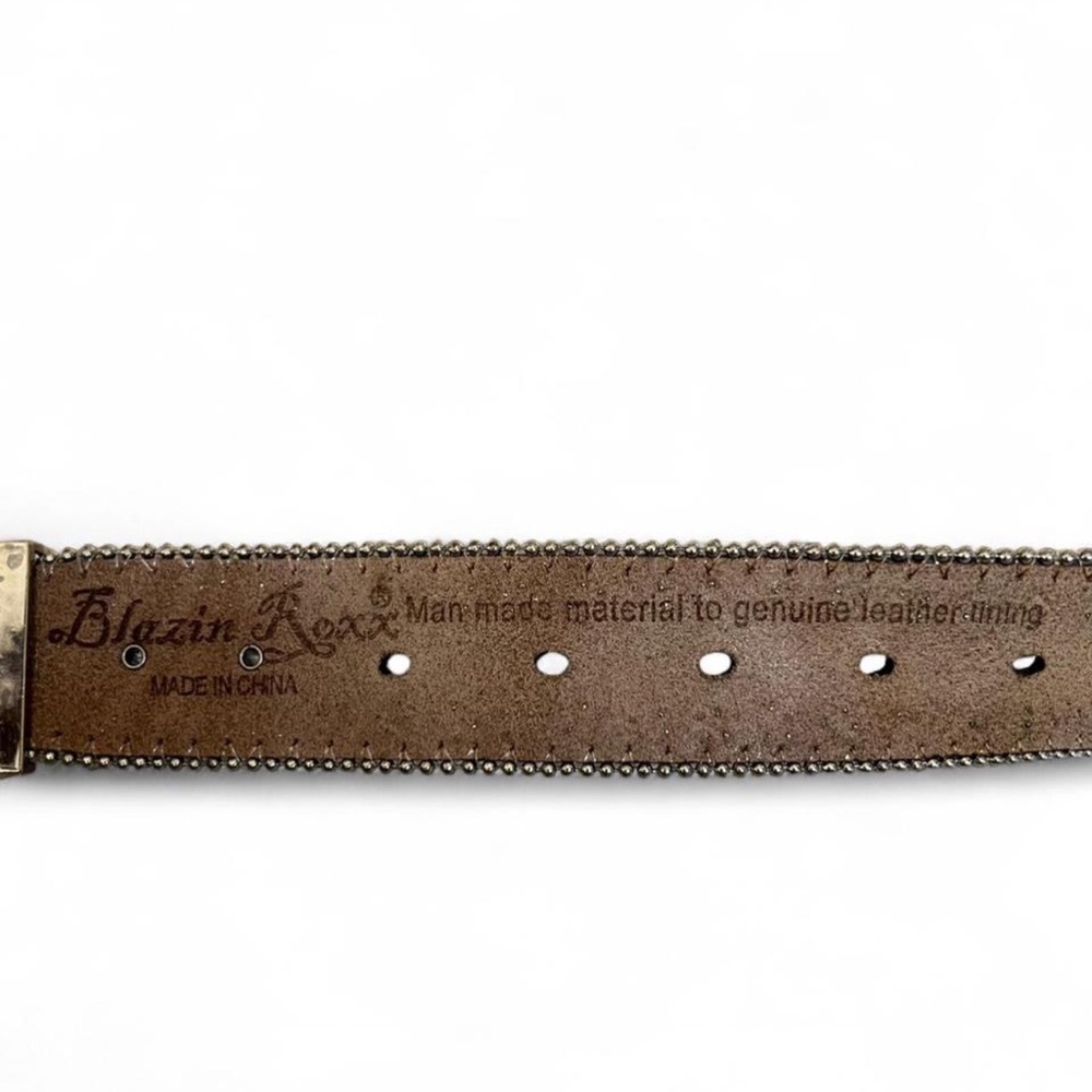 Blazin Roxx Leopard Print Belt with Silver Accents - Picture 2 of 4
